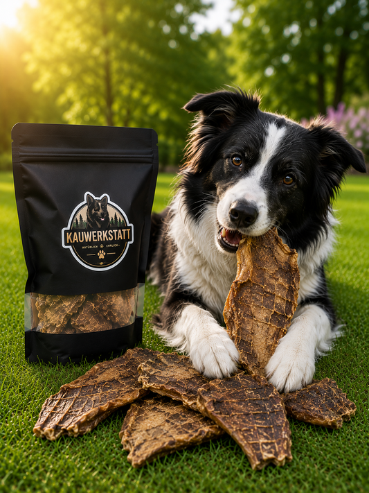 Rinderkopfhaut für Hunde - luftgetrockneter Kausnack