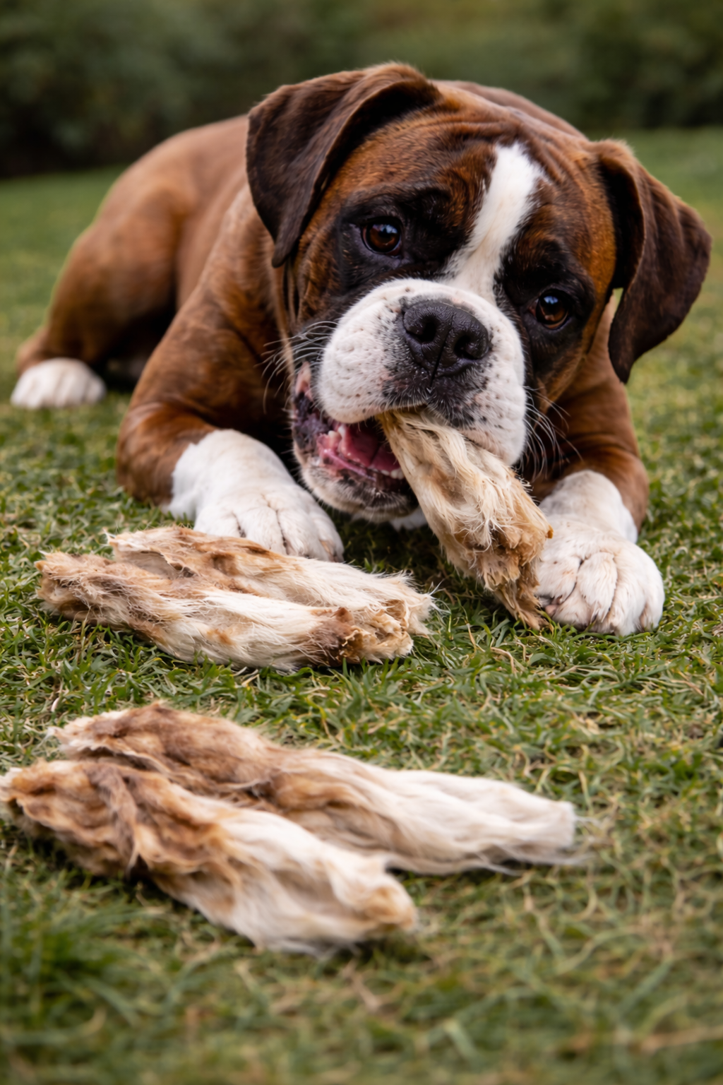 Kaninchenohren mit Fell - Hundesnack