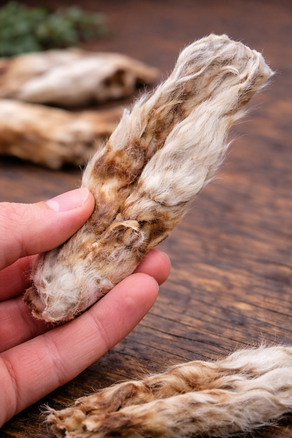 Kaninchenohren mit Fell - Hundesnack