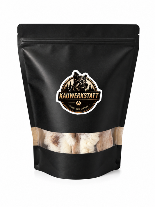 Kaninchenohren mit Fell  für Hunde - natürlicher Kausnack